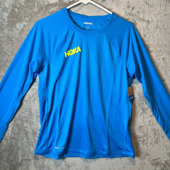 Hoka One Performance Long Sleeve Size Medium Blue New - Picture 2 of 7